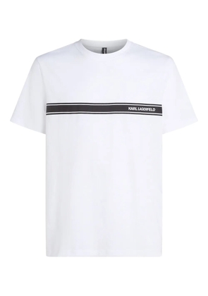 Karl Lagerfeld elongated-logo T-Shirt - White
