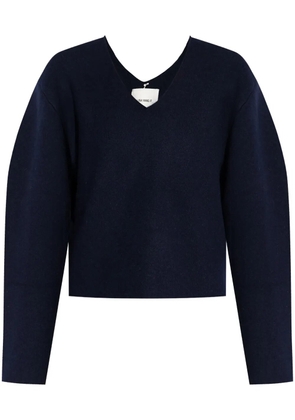 Lisa Yang Sara V-back cashmere jumper - Blue