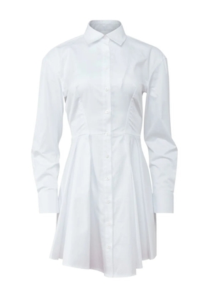 Fleur Du Mal poplin pleated shirt mini dress - White