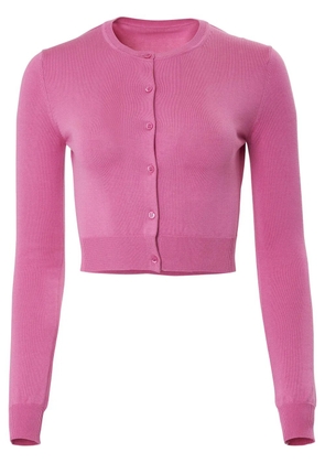 Carolina Herrera silk-blend cropped cardigan - Pink
