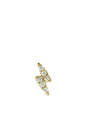Lark & Berry 14kt yellow gold Lightning Strike diamond stud earring