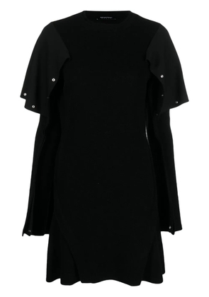 Kiko Kostadinov Horsebow layered minidress - Black