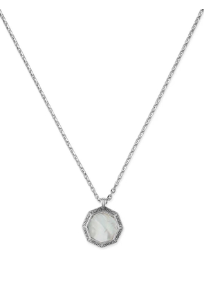 Emanuele Bicocchi mother-of-pearl amulet necklace - Silver