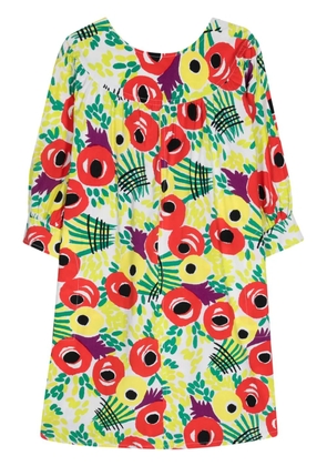 Saint Laurent Pre-Owned 1990s floral-print dress - Yellow