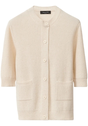 Fabiana Filippi three-quarter-sleeved cardigan - White