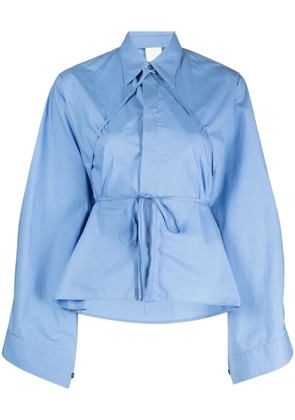 MM6 Maison Margiela tie-fastening cotton shirt - Blue