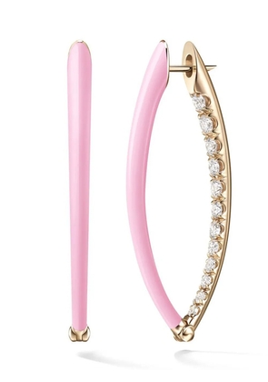 Melissa Kaye 18kt yellow gold Marissa Pink medium Cristina diamond earrings