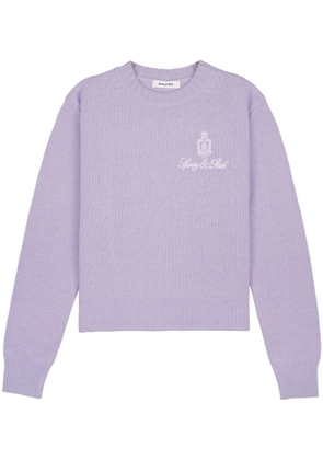 Sporty & Rich embroidered-logo cashmere jumper - Purple