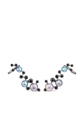 Anabela Chan 18kt gold Constellation pearl ear cuffs - Grey