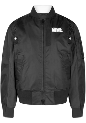 Nike x sacai layered bomber jacket - Black