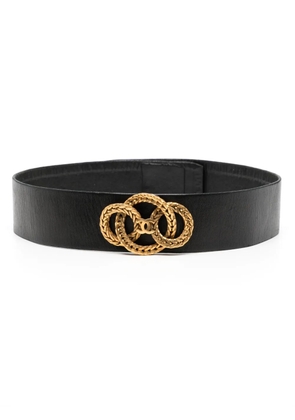 CHANEL Pre-Owned 1988 Haute Couture CC leather belt - Black