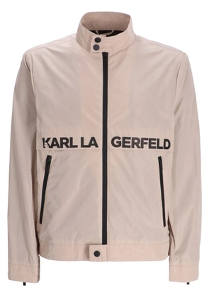 Karl Lagerfeld logo-print lightweight jacket - Neutrals