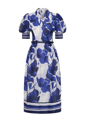 Rebecca Vallance Paros short-sleeve midi dress - Blue