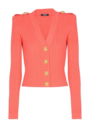 Balmain cable-knit cardigan - Pink