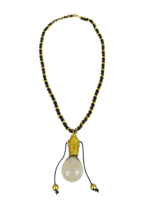 CHANEL Pre-Owned 1994 Light Bulb gold-plated necklace - Black