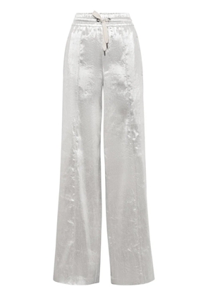 Brunello Cucinelli metallic wide-leg trousers - Grey