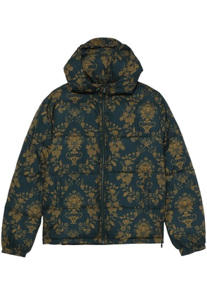 Drôle De Monsieur La Doudoune Damas hooded padded jacket - Green
