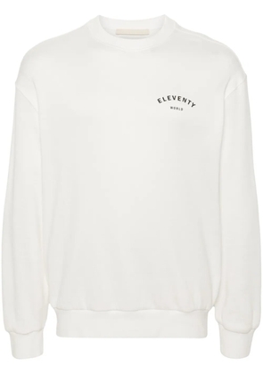 Eleventy logo-print sweatshirt - White