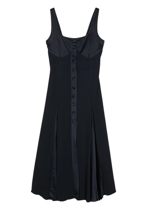 Christian Dior Pre-Owned 1990s button-up midi dress - Blue