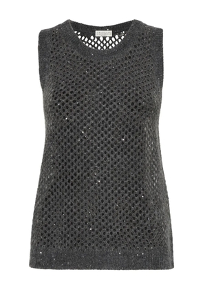 Brunello Cucinelli knitted top - Grey
