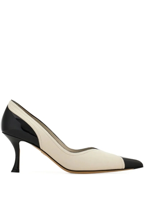 Ferragamo 70mm leather pumps - White