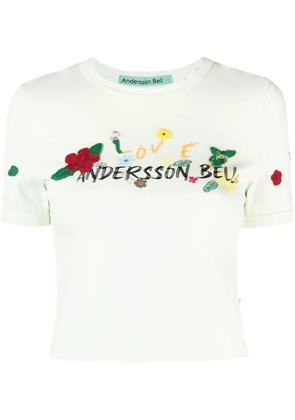 Andersson Bell Dasha flower-garden logo T-shirt - Green