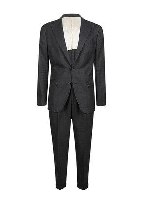 Eleventy Single-Breasted pleat suit - Grey