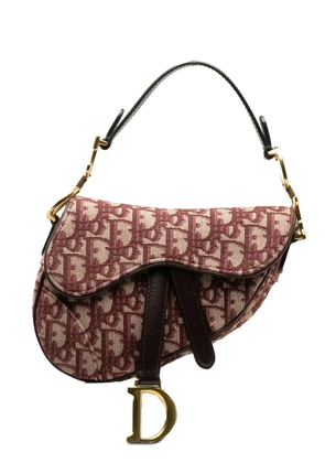 Christian Dior Pre-Owned 2018 mini Oblique Saddle shoulder bag - Red