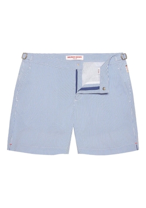 Orlebar Brown Bulldog stripe seersucker swim shorts - Blue