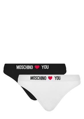 Moschino logo thongs (pack of two) - Black