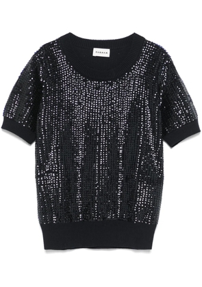 P.A.R.O.S.H. sequin-embellished T-shirt - Blue