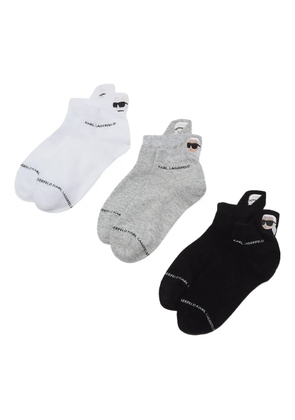 Karl Lagerfeld Ikon socks (pack of three) - White