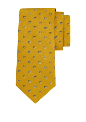 Ferragamo Gancini silk tie - Yellow