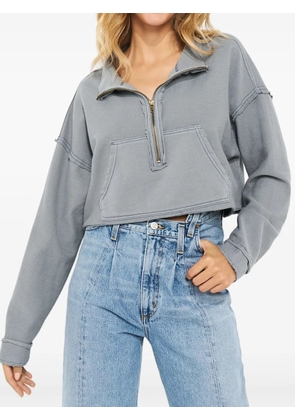 Free People half-zip cropped sweatshirt - Grey