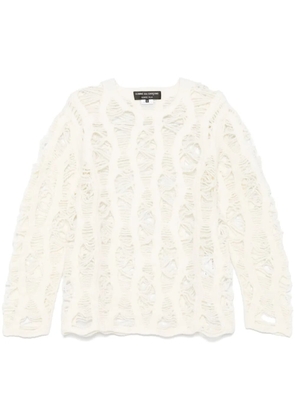 Comme des Garçons Homme Plus openwork sweater - Neutrals
