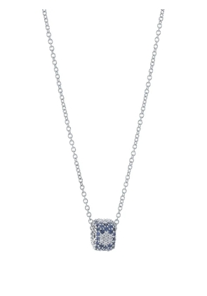 FULLORD 18K white gold Ghost diamond and sapphire necklace - Silver