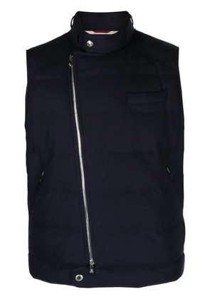 Brunello Cucinelli zip-up padded gilet - Blue