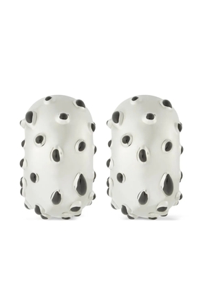 Courrèges Infinity flecked earrings - Silver