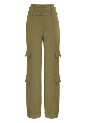 Gloria Coelho layered cargo trousers - Green