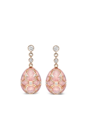 Fabergé 18kt rose gold Heritage Egg diamonds drop earrings - Pink