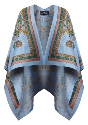 ETRO paisley-jacquard cape - Blue