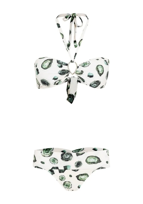 Brigitte esmeraldas-print bikini - White