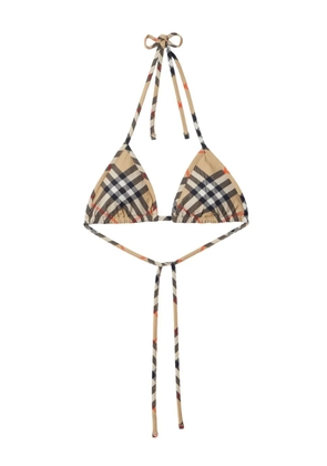 Burberry checked bikini top - Neutrals