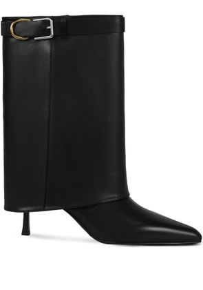 POTAMY 70mm buckle-detail leather boots - Black