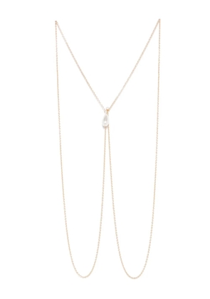 BEATRIZ PALACIOS pearl body chain - Gold