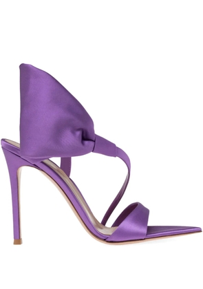 Gianvito Rossi 105mm bow-detail heeled sandals - Purple