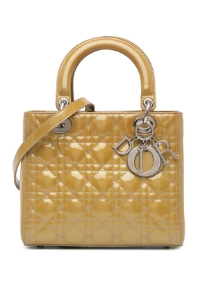 Christian Dior Pre-Owned 2012 Medium Patent Cannage Lady Dior satchel - Brown