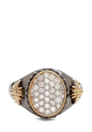 DE JAEGHER sterling silver Bee In Love diamond ring