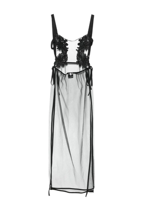 Alchemy semi-sheer maxi dress - BLACK