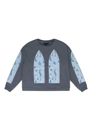 Who Decides War graphic-print crew-neck sweatshirt - Grey